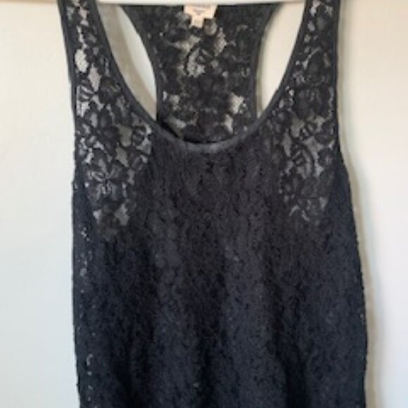 Aritzia Wilfred Madeline lace tank top black halter - Picture 3 of 4